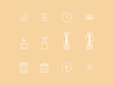 Aromatherapy icons graphic design iconography icons