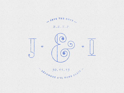 J&I Monogram monogram typography wedding