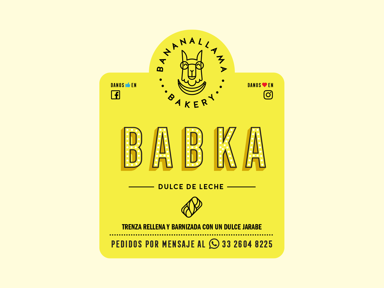 Bananallama Labels bakery banana branding bread label llama logo logotype type typography