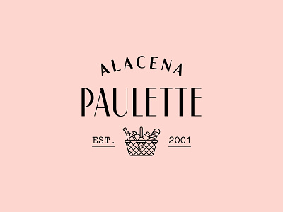 Alacena Paulette basket branding food foodbasket gourmet icons isotype logo logotype type typography
