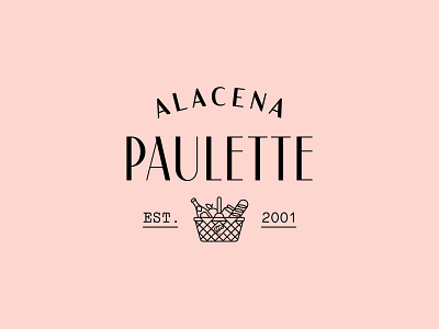 Alacena Paulette basket branding food foodbasket gourmet icons isotype logo logotype type typography