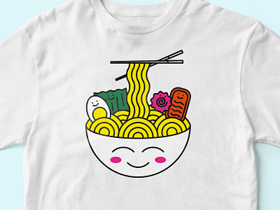 Cute Ramen icon illustration japan noodles nori ramen vector