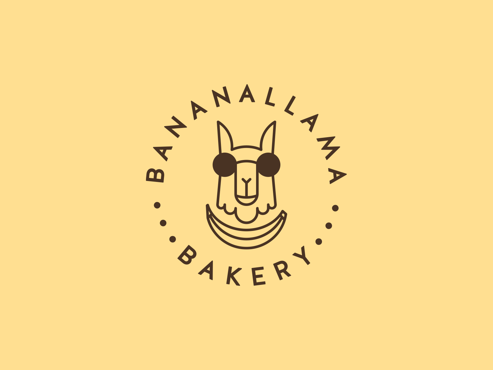 Bananallama seasonal logos banana llama logo