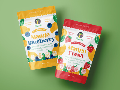 Healthy Snacks Packaging food healthy illustration mango packaging snacks strawberry