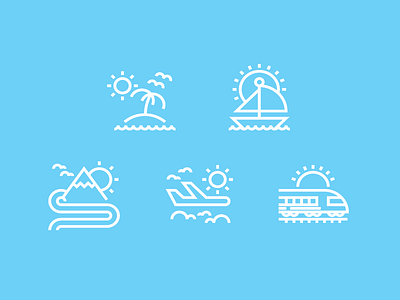 Travel Icons design graphic icons zinegraph