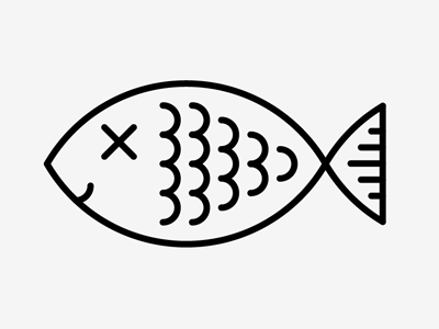 Fish graphic icon illustration zinegraph