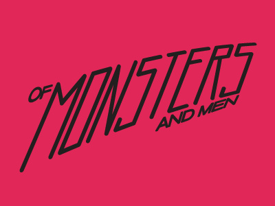 Of Monsters and Men graphic design lettering zinegraph