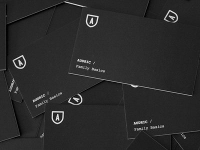 Audric black businesscard identity print zinegraph