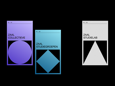 Kleurwerk — Room Cards branding coworking coworking space design editorial editorial design gradients minimal shapes