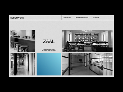 Kleurwerk — Rooms branding coworking coworking space design editorial editorial design minimal ui web web design website