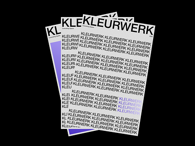 Kleurwerk — Editorial branding coworking coworking space design editorial editorial design flyer design minimal