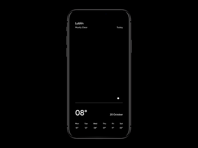 Light Dot · Night abstract abstract design app black clean dark design minimal ui weather weather app