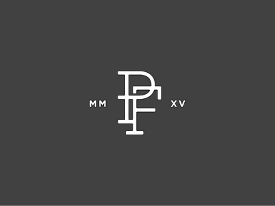 PF Woodcraft Lettermark branding graphic design lettermark logo monogram typography