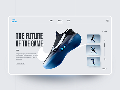 Nike Adapt BB Product Page design future landing page landing page ui nike nike running product page ui ux design website design
