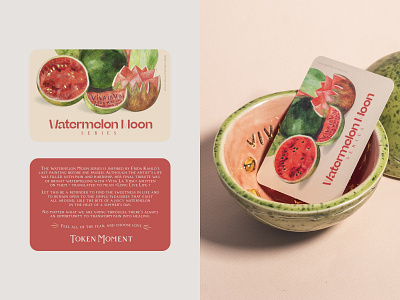 Token Moment - Watermelon Card branding business card ceramic ceramics graphicdesign identity design logo logo design logodesign