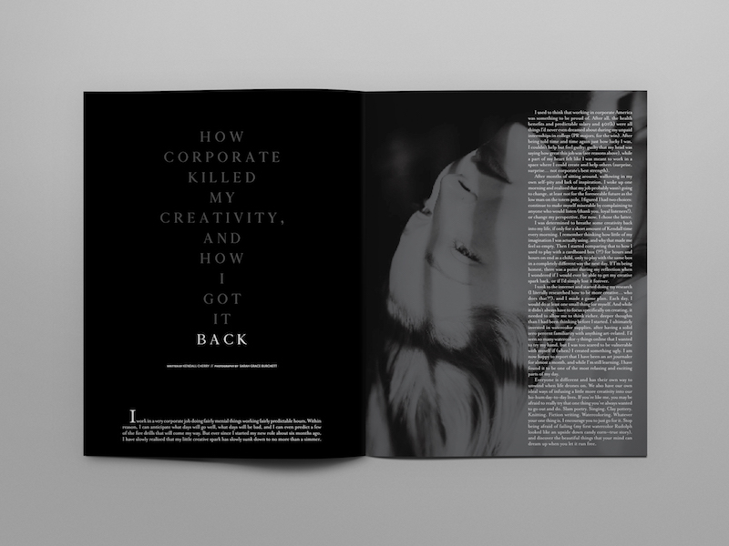 Corporate Killed Magazine Spread by Agatha Tutia on Dribbble