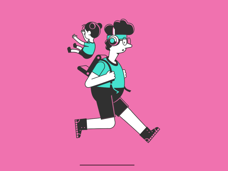 Jogging with daddy by Jose Encinas on Dribbble