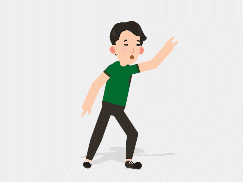 Dribbble rocks!! aftereffect animation character animation gif loop