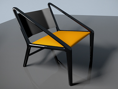 Polygon Chair 2 c4d cinema4d polygons rendering