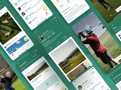 Golf Gang UI/UX Application Design 3d adobe illustrater adobe photoshop application design graphic design illustration logo ui ux