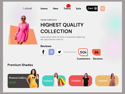 Clothing Website Template app clothing collection customer design designer fashion girls dress graphic design illustration quality review shop shopping template ui website woman