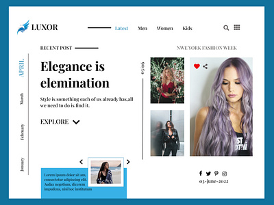 Fashion Website Template Design