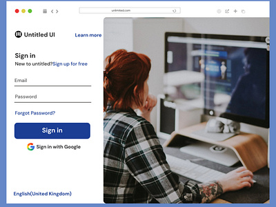 Sign in Page Design