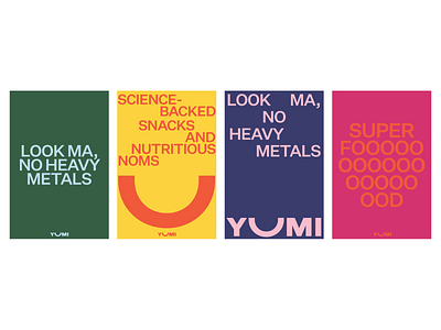 Some more type explorations for YUMI refresh branding design graphic design illustration logo print process type typography ui