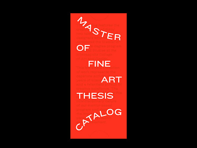 Thesis Cataolog cover design fine art front page graphic design mcad mcad mfa minimal thesis thesis catalog typography