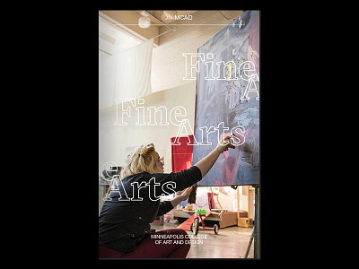 Fine Art Booklet cover design fine art front page graphic design mcad minimal publication publication design typography