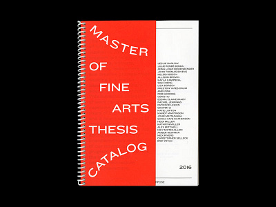 MCAD MFA Catalog catalog design editorial mfa publication publication design spiral