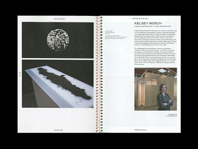 MCAD MFA Catalog editorial mcad mfa print print design publication publication design spread