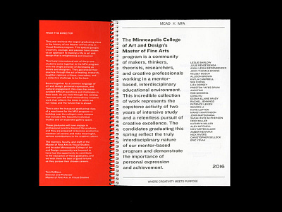 MCAD MFA Catalog editorial editorial design mcad mfa print publication publication design