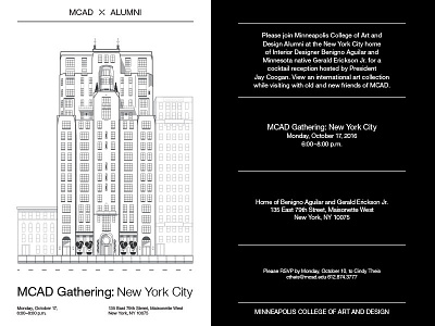 NYC Postcard design illustration line nyc print vector