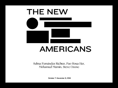 The New Americans exhibition typography vinyl