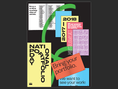 NPD flat pastel poster print print design type typography