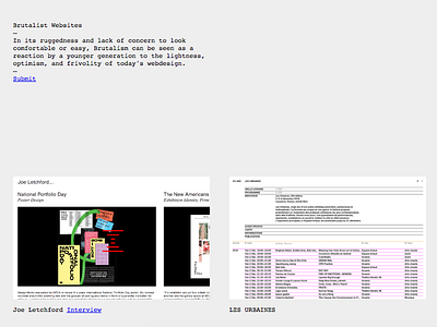 Brutalist Websites Feature brutalist websites design