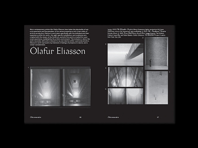 Olafur Spread design print publication thesis typography