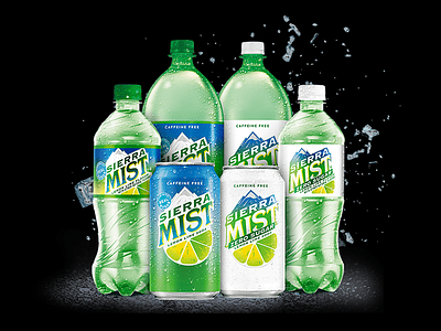 Sierra Mist can design graphic design logo soda type