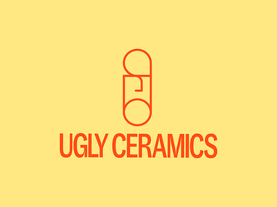 Ugly Ceramics branding design graphic design logo print process type typography