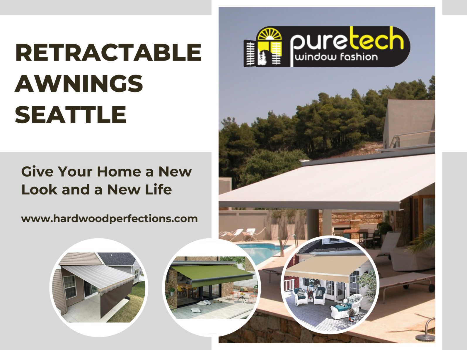 Best Quality Retractable Awnings Seattle by PureTech Blinds on Dribbble