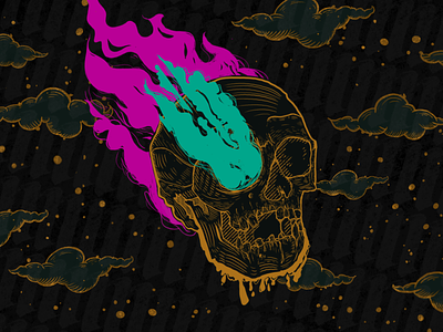[ILLUSTRATION] Skull. Digital paint art design graphic illustration skate skull skull art