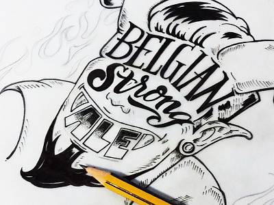 Belgian Golden Strong Ale Beer beer calligraphy design illustration lettering sketch