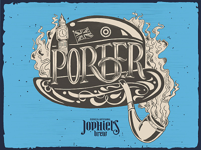 Porter - Jophiel´s Brew beer draw ilustration ink lettering porter