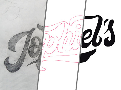 Re Style Jophiel´s Logo - Draw To Vector draw lettering script sketch vector