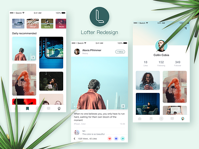 Lofter Redesign picture redesign ui