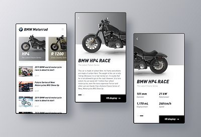 BMW Motorrad app bmw design motobike ui