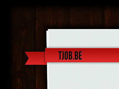 header detail blog letterpress portfolio red ribbon text shadow tjobbe wood