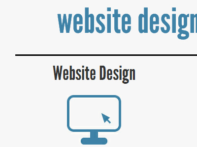 Services page detail, website design