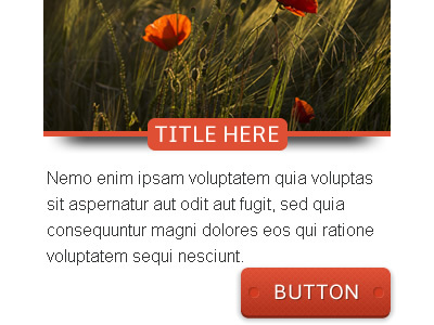 Blog post tile blog button call to action cta red title